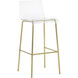 Ria 38.75 inch Clear / Gold Barstool